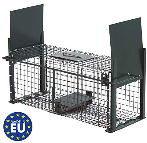 Moorland Stable Wire Cage Animal Trap 5006 Humane Live Trapping of Grey Squirrel and other Rodents - 50 x 18 x 18 cm