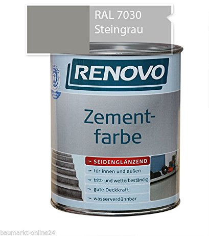 Zementfarbe Steingrau 2,5 L RAL 7030 Renovo