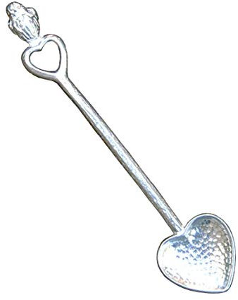 Cuillère à Sucre Coeur, Cuillère à Sucre Rouge-Gorge, Fabrication Artisanale Francaise, par William Sturt, Les Etains de Jumilhac
