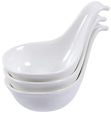 Cabilock Kaviarlöffel 3 Stück Aus Porzellan Mini Dip Löffel Für Sojasauce Häppchen Und Snacks 10 Zoll Stilvolle Kleine Schalen Für Küche Und Restaurant