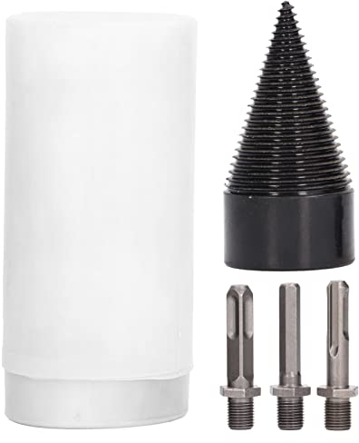 Foret à Fendre le Bois, 4 Pièces 64 Mm pour Fendeuse de Bûches, Perceuse à Cône, Mèche à Bois de Chauffage, Cône à Fendre le Bois, Perceuse à Fendre le Bois en Acier au(50mm / 1.97in)