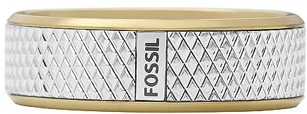 Fossil bandringar i rostfritt stål för män