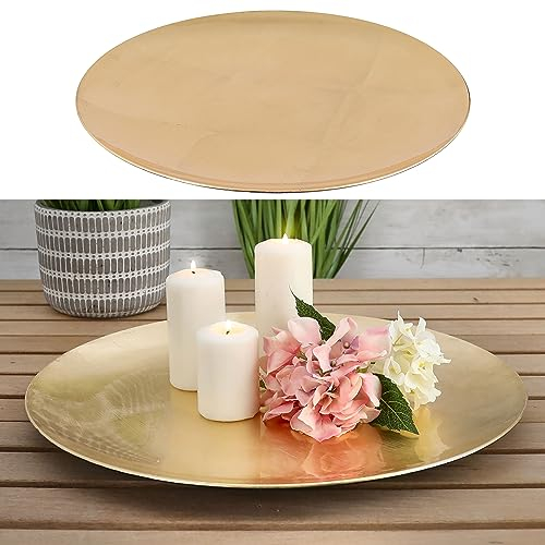 Dekoplatte mit Glasureffekt | PVC Ø47cm Gold | Platzteller für individuelle Tischdekoration