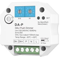 Variateur DALI 1 Canal Compatible avec Bouton Poussoir Blanc