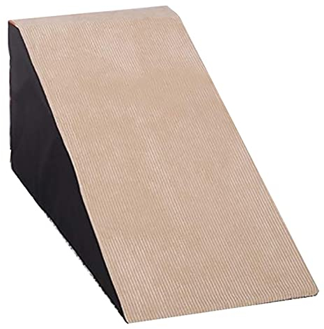 Haustierrampe für Innen/Bett/Couch, leichte Schaumstoff-Haustiertreppe für Katzen/kleine/mittlere Hunde, rutschfeste abnehmbare Hunderampe (Farbe: Khaki, Größe: hoch 50 cm/19,7 Zoll)