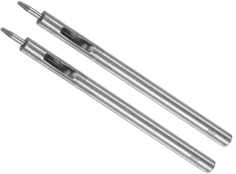 CoCud Leder Lochzange, 1mm Knopfdurchmesser, 6mm Schaft, Stahl Rundlochzange Nieten Setzer - (Anwendungen: für Lederhandwerk DIY Bekleidung Stoff), 2 Stück