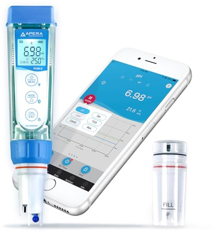 Apera Instruments PCO60-Z Bluetooth Multi-Parameter-Tester-Set | pH/Leitfähigkeit/ORP/Redox/TDS/Salzgehalt/Widerstand; ZenTest Mobile App, Cloud-Datenlogger