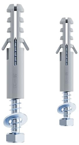 20 Sets Heavy Duty Masonry Brick Wall Fixing Screws Bolts Anchors, Expansion Wall Plugs With Washers and Hex Screws for TV Mounts, Water Heaters, and Cabinet Installation (M6 M8)