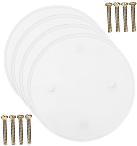 Mipcase 4pcs Round Electrical Cover Plate Blank Outlet Cover for Ceiling and Wall Fixtures Pack of Four