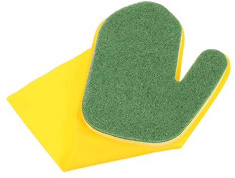 HAMPPLIES Latex Sponge Bowl Cleaning Glove for Kitchen Dishwashing | Household Cleaning Glove, Waterproof Nonslip Design, Comfortable Hand Wash Use, Cleaning Tool