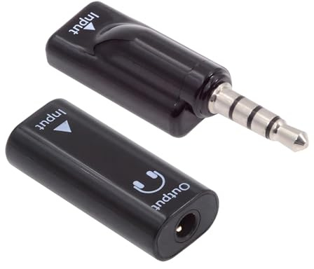 cablecc Lot de 2 adaptateurs USB-C Femelle 16 Bits 48 kHz vers Jack 3,5 mm mâle et Femelle pour Carte Son, Compatible avec Ordinateur Portable, Tablette, téléphone