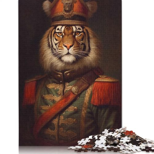1000-teiliges Tiger-Papierpuzzle, Lernspielzeug, Familienspiel, Weihnachts- und Geburtstagsgeschenk, 38 x 26 cm / 1000 Teile