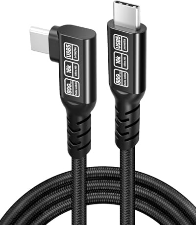 APKLVSR USB C Thunderbolt 5 Kabel 1,5m 80Gbps, 240W Schnellladung, 16K/8K/4K Video, kompatibel mit Thunderbolt 4/3 & USB4, USB-C Kabel für MacBook, Monitor, Dockingstation