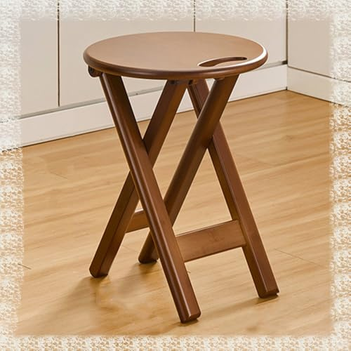 QTWLG Sgabello Pieghevole In Bambù 60cm 43cm Sedia Pieghevole In Legno Per Cucina, Bancone, Stanza, Casa, Campeggio Sgabello Da Bar Pieghevoli(60cm)