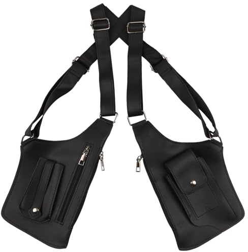 HONMINHUA Anti-Theft Hidden Underarm Shoulder Bag for Men and Women, Adjustable Double Shoulder Armpit Bag, Classic Shoulder Satchel for Travel, Daily Commute, Camping, Hiking