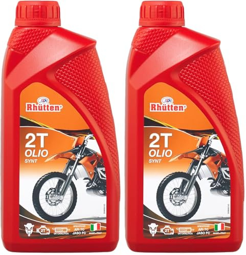 Olio Moto Rhutten 2T Synt 1L (Confezione da 2)