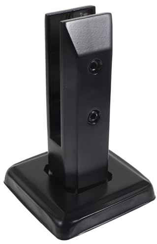 GALPADA Pince à Verre en Acier Inoxydable Noir pour Garde-corps en Verre D'escalier Fixation Sécurisée et Installation Facile pour Projets de Bricolage