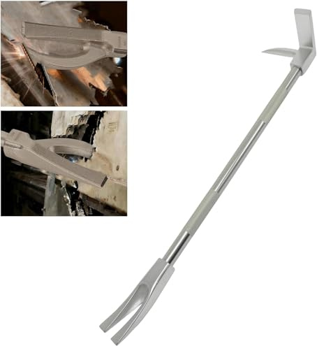 Multifunctional Demolition Crowbar, Emergency Rescue Tool, Halligan Bar, Carbon Steel, with Metal Cutting Claw, 24in