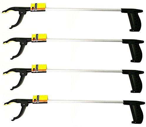 4er Set Universal Alu Greifzange | Abfallgreifer | Müllzange | Gartenzange