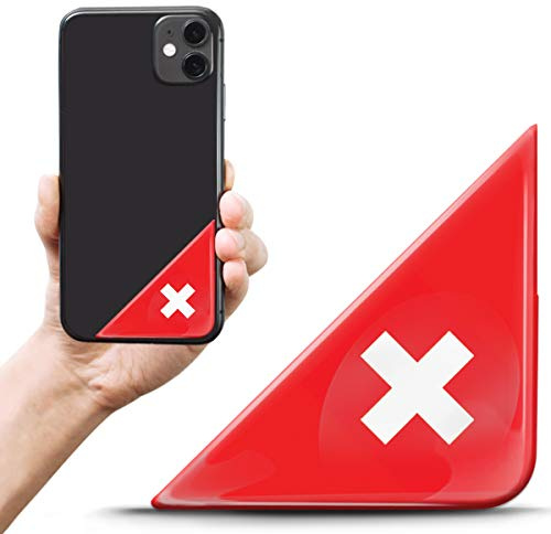 Biomar Labs Schweiz Flagge Auto Aufkleber 3D Doming 2er Set F 161 Z