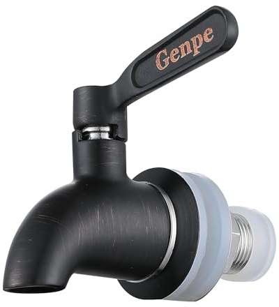 Genpe Durable 304 Stainless Steel Spigot for Beverage Dispenser, Spigots for Glass Jar & Drink Dispenser Replacement Oil Rubbed Bronze