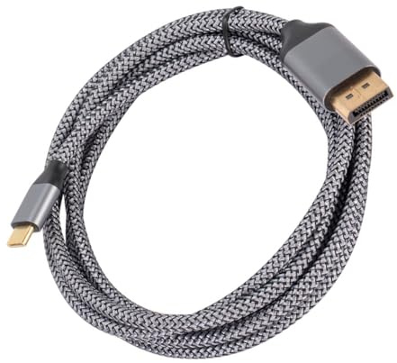 Displayport 1.4 Extension Cable Male to Male Cord 8K@60Hz Bi-Directional Transmission Port to USB C Adapter