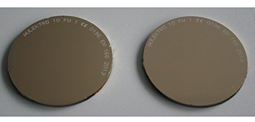 Brillengläser Schutzgläser Ersatzgläser Schweißer Brillenglas rund 50mm 1 Paar, Ausführung:DIN 10