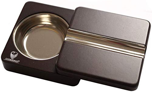 GERMANUS Zigarren Aschenbecher, braun, drehbar