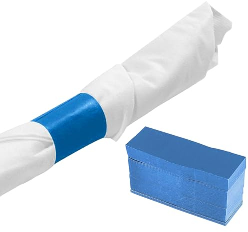 Perfect Stix Napkin Band, 1.5 x 4.5, Reflex Blue (Pack of 500)