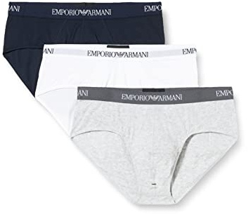 Emporio Armani Herren Cotton Pure Cotton 3-Pack Brief Briefs (3er Pack)