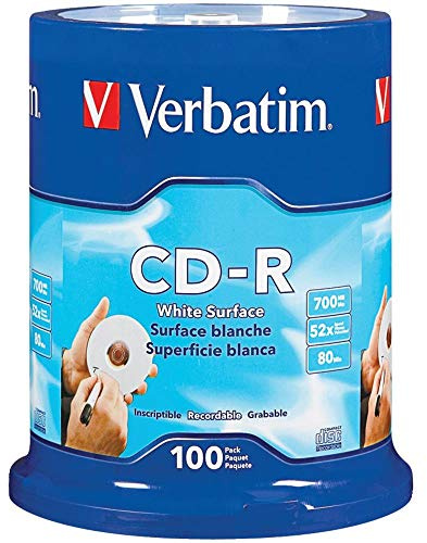 Verbatim CD-R 80 min 700 mb 52 x 100 pk mandrino