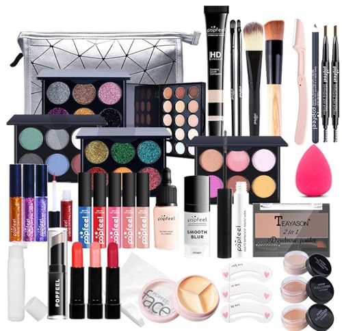 37St Schminkkasten Make-Up Set, Professionelles Kosmetische Schmink Set mit Lidschatten Lippengloss Rouge Concealer Usw, Multifunktions Kosmetik Produkte Set für Teenager-Mädchen Frauen#3