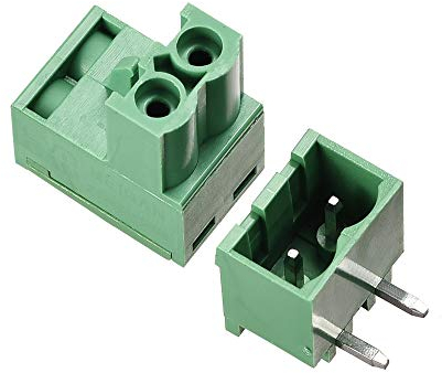 sourcing map 5STK 2 Poliger 5,08 mm Abstand rechtwinklige Leiter Platten Schraube Anschlussblock