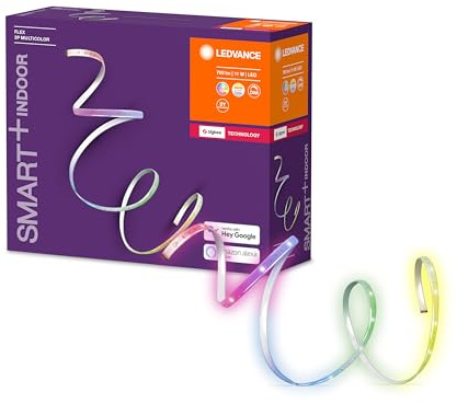 LEDVANCE Flexible LED-Leuchtbänder für Innenraum mit Zigbee-Technologie, RGB-Farbsteuerung, Stecker Typ G (UK), 11W, 700 lumen, Dim, Lebensdauer: bis zu 20.000 h, IP20, Single-pack