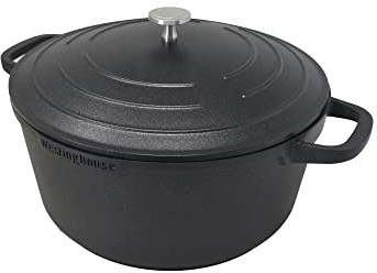 Westinghouse Performance SERIES - Olla grande de 28 cm para inducción y todo tipo de fuegos, olla grande con asa y tapa, cacerola revestida, apta para horno y lavavajillas, color negro