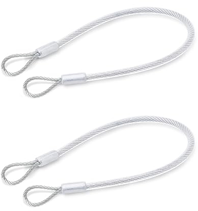 Ganter Normelemente GN 111.2-150-D-TR Edelstahl Halteseil | 2 Stück, Silber, Länge: 150 mm