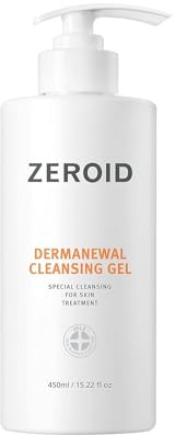 ZEROID | Dermanewal Cleansing Gel | Hydrating Face and Body Wash | Moisturizing Korean Shower Gel | Body Care for Women & Men | Korean Bath Products | Body Care Skin Treatments | 15.22 fl oz (450ml)