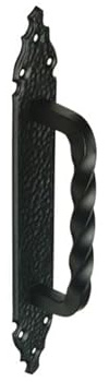 Gedotec Torgriff Vollmetall | 1 Stück Falttüren-griffe Möbel | Länge: 280 mm | TRAUNSTEIN | Möbelgriffe schwarz matt Optik - klassisches Design | Stossgriff Schubladengriffe Küchengriffe Türgriffe