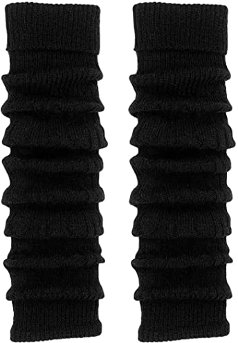 TODO Warme Stulpen Damen Schwarz mit Wolle OVER KNEE - Beinstulpen Damen Lang. Beinwärmen für Winter Merino-Wolle Stulpen Schwarz