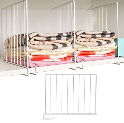 LIKEUDO 3 Stück Weiß Metall Kleiderschrank Regaltrenner Küche Regalteiler Schrankteiler Regal Regalsystem Schlafzimmer Kleiderschrank Trennwand Schrankteiler Kleiderschrank Regaltrenner
