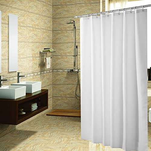ANAZOZ Dusch Gardinen Weis 100x200cm, Duschvorhang Anti Schimmel Waschbar Duschvorhänge Polyester