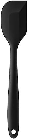 Silicone Spatula, Spatulas for Cooking 450°F Heat Resistant Non-Stick Rubber Spatulas One Piece Seamless Design for Cooking, Baking and Mixing, Dishwasher Safe (Black)