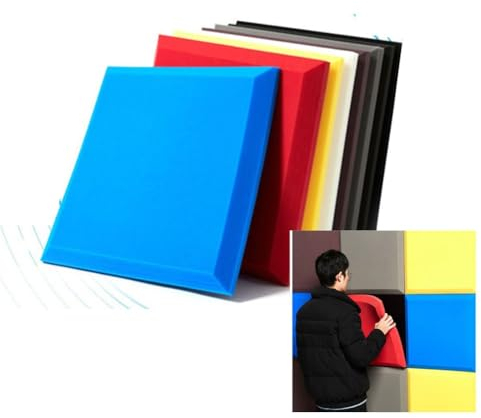 Akustikschaumstoff, Schalldämpfer 10er-Pack Anheftbar Akustikplatten, Schallabsorbierende Platten Echo-Hall Reduzieren, Für Wall Und Decke Akustische Behandlung ( Farbe : Blau , Größe : 50x50x5cm )