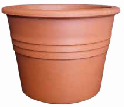 Vaso in Terracotta Made in Italy – Fioriera in Cotto, Diametro 28 cm, Altezza 21 cm