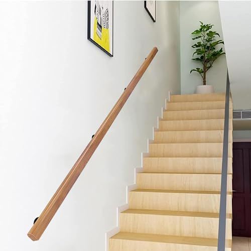 Corrimano Per Scale In Legno Da 50-600 Cm, Ringhiere Per Anziani Con Montaggio A Parete, Supporto Per Mani Di Sicurezza, Asta Per Corridoio, Passamano Per Terrazze Di Loft (C, 150cm)