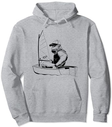 Lustiges Bigfoot Optimist Segelboot Segelboot Segeln Sasquatch Pullover Hoodie