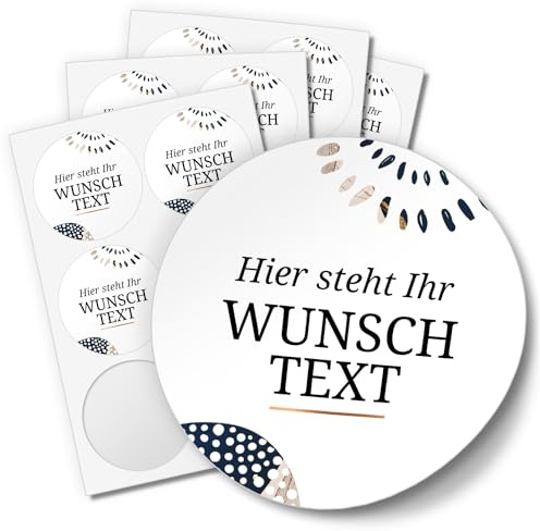 Einladungskarten Manufaktur Hamburg 24 PERSONALISIERTE Aufkleber mit Wunschtext individualisiert anpassbar Namen Datum Etiketten rund 4cm, Boho rosa