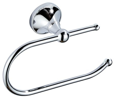 Celbon Brused brons toalettpappershållare väggmonterad antik mässing näsduk och handdukshållare 17 cm djup för badrum eller kök rum (silver)