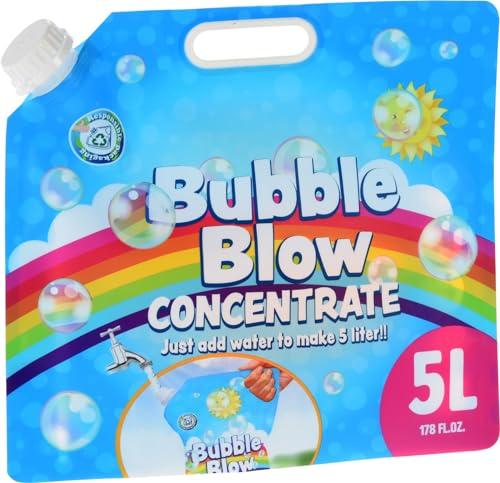 Smart-Planet Seifenblasen Flüssigkeit Konzentrat für 5L Seifen Blasen für Maschinen und Pistolen- Seifenlösung zum Mischen mit Wasser für Kinder, 1 x 5L Nachfüll Beutel mit Hahn