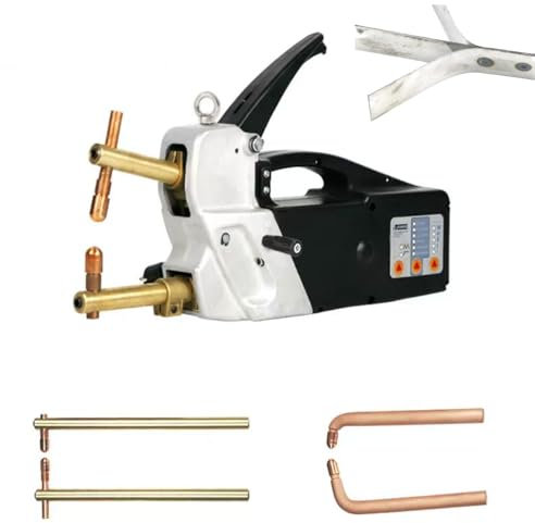 JOSBY Saldatrice a Punti elettrica a Doppio Lato, Pressione del Braccio di Saldatura Regolabile da 40-120 kg, Strumento di Riparazione per lamiera da 2+2 mm, saldatrice Automatica Professionale